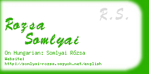 rozsa somlyai business card